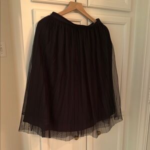 Elegant Black Tulle Skirt